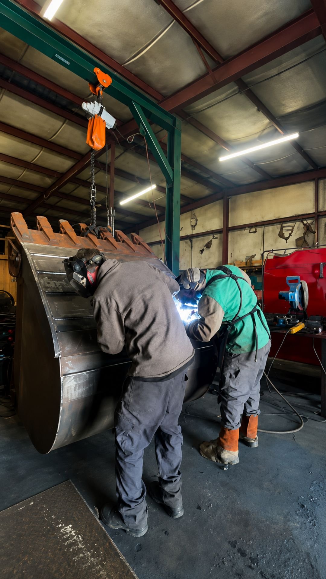 On-site machining work