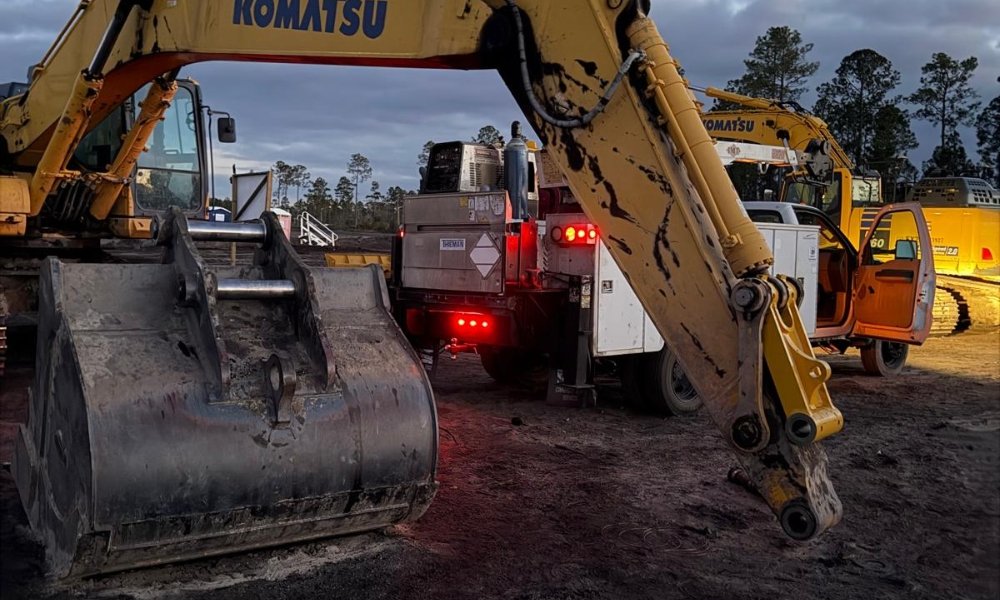 Portable line boring work